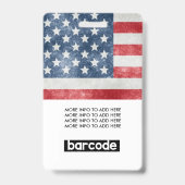 Vlag van de VS Amerikaanse aangepaste foto naam we Badge (Achterkant)