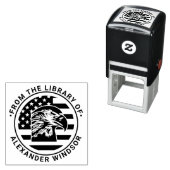 Vlag van de VS Amerikaanse Adelaar Hoofdbibliothee Zelfinktende Stempel (In situ)