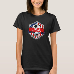 Vlag van de VS Amerikaanse Patriotische Voetbalfan T-shirt