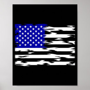 Vlag van de VS Amerikaanse sterren en strepen patr Poster