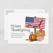Vlag van de VS | AMERIKAANSE THANKSGIVING Briefkaart (Voorkant / Achterkant)