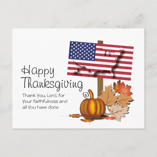 Vlag van de VS | AMERIKAANSE THANKSGIVING Briefkaart (Voorkant)