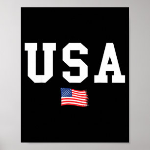 Vlag van de VS Amerikaanse vlag patriottische VS 4 Poster