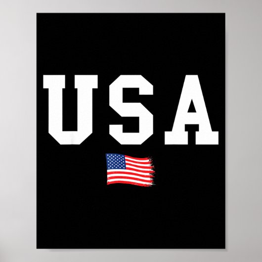 Vlag van de VS Amerikaanse vlag patriottische VS 4 Poster (Voorkant)