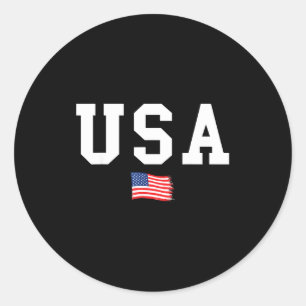 Vlag van de VS Amerikaanse vlag patriottische VS 4 Ronde Sticker