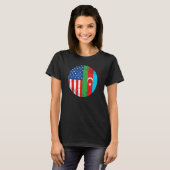 Vlag van de VS Azerbeidzjan Post-Sovjetstaten Amer T-shirt (Voorkant volledig)