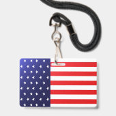 Vlag van de VS  Badge (Voorzijde met lanyard)