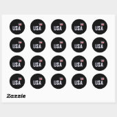 Vlag van de VS Badminton Team Cool Speler Uitrusti Ronde Sticker (Vel)