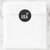 Vlag van de VS Badminton Team Cool Speler Uitrusti Ronde Sticker (Tas)
