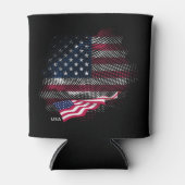 Vlag van de VS Blikjeskoeler (Voorkant)