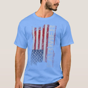 Vlag van de VS Boer Vintage Amerikaanse Boeren Pat T-shirt