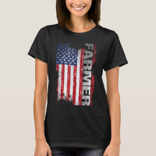 Vlag van de VS Boer voor 4 juli T-shirt