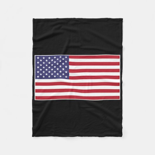 Vlag van de VS Borst Patch Star Spangled Banner Am Fleece Deken (Voorkant)