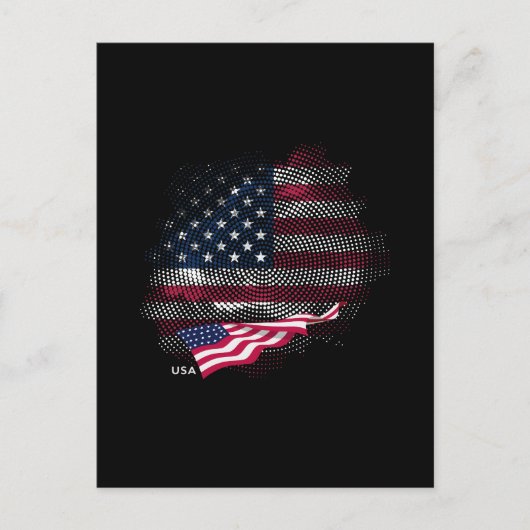 Vlag van de VS Briefkaart (Voorkant)