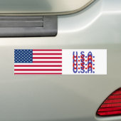 Vlag van de VS bumpersticker (Op auto)