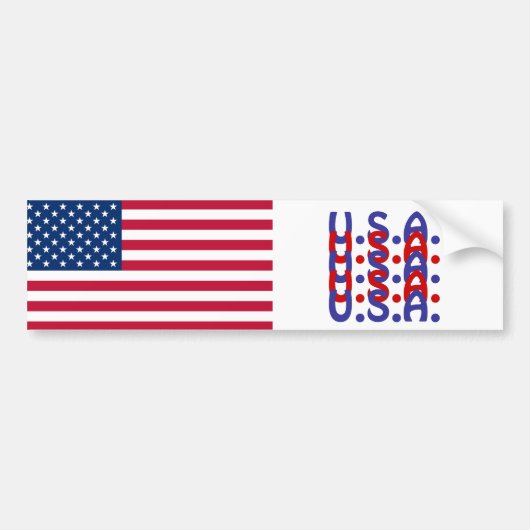 Vlag van de VS bumpersticker (Voorkant)