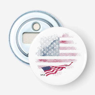 Vlag van de VS Button Flesopener