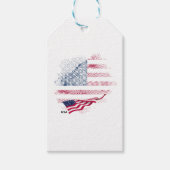 Vlag van de VS Cadeaulabel (Voorkant)