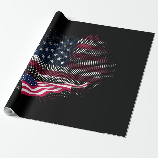Vlag van de VS Cadeaupapier (Uitgerold)
