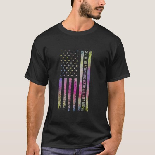 Vlag van de VS CNRN Gecertificeerd Neuroscience Ge T-shirt (Voorkant)