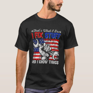 Vlag van de VS, dat is wat ik doe als ik spullen v T-shirt