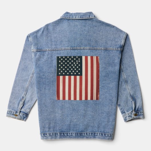 Vlag van de VS Denim Jacket (Achterkant)