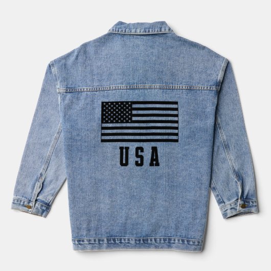 Vlag van de VS Denim Jacket (Achterkant)