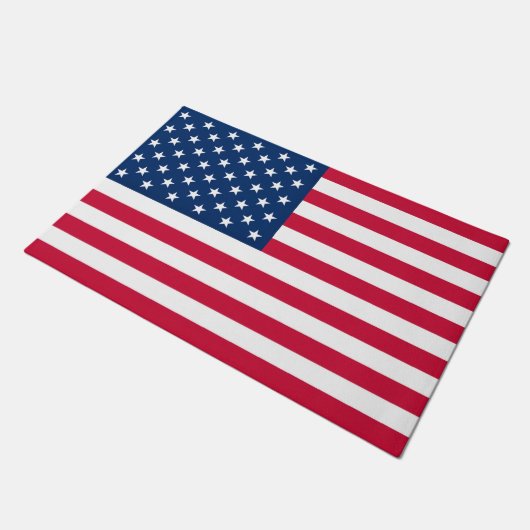 Vlag van de VS deurmat patriottisch (Schuin)