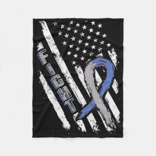 Vlag van de VS Diabetes Type 1 Bewustzijn Familie Fleece Deken