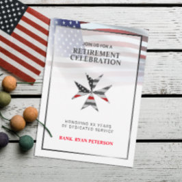 Vlag van de VS | Dünne Rode Lijn Maltese Kruis | W Kaart