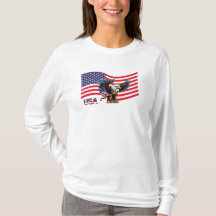 Vlag van de VS en Amerikaanse Adelaar T-shirt