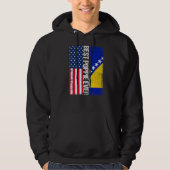 Vlag van de VS en Bosnië en Herzegovina Hoodie (Voorkant)