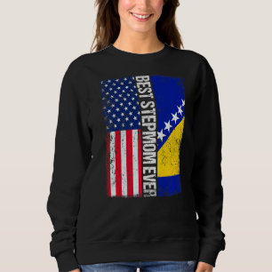 Vlag van de VS en Bosnië en Herzegovina Trui