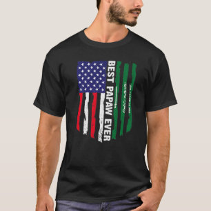 Vlag van de VS en Saudi-Arabië over de beste papie T-shirt