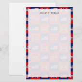 Vlag van de VS en VK Briefpapier (Voorkant / Achterkant)
