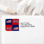 Vlag van de VS en VK Etiket (Insitu)