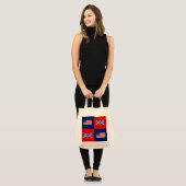 Vlag van de VS en VK Tote Bag (Voorkant (model))