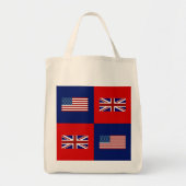 Vlag van de VS en VK Tote Bag (Voorkant)