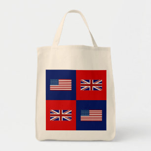 Vlag van de VS en VK Tote Bag