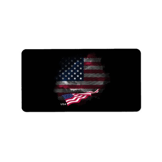 Vlag van de VS Etiket (Voorkant)