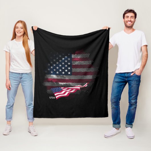 Vlag van de VS Fleece Deken (In situ)