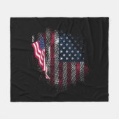Vlag van de VS Fleece Deken (Voorkant (Horizontaal))