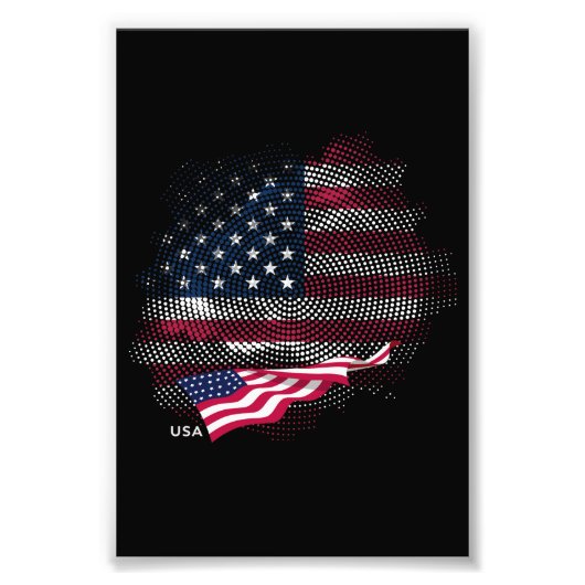 Vlag van de VS Foto Afdruk (Voorkant)