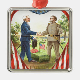 Vlag van de VS Geconfedereerde Unie Amerikaanse Bu Metalen Ornament
