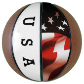 Vlag van de VS gedrapeerd Basketbal (Verticaal)