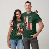 Vlag van de VS Golfer T-shirt (Unisex)