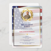 Vlag van de VS | Gouden Lauwerblad | Luxe Pensione Kaart (Voorkant / Achterkant)