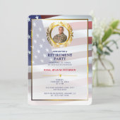 Vlag van de VS | Gouden Lauwerblad | Luxe Pensione Kaart (Staand voorkant)