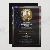 Vlag van de VS | Gouden Lauwerblad | Luxe Pensione Kaart (Voorkant / Achterkant)