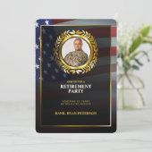 Vlag van de VS | Gouden Lauwerkrans | Luxe Pension Kaart (Staand voorkant)